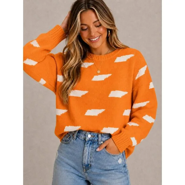 TN Shape Orange Sweater
