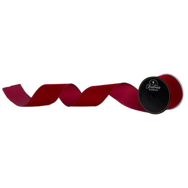 ROBERT STANLEY CHRISTMAS CLASSICS - Velvet Wired Edge Ribbon