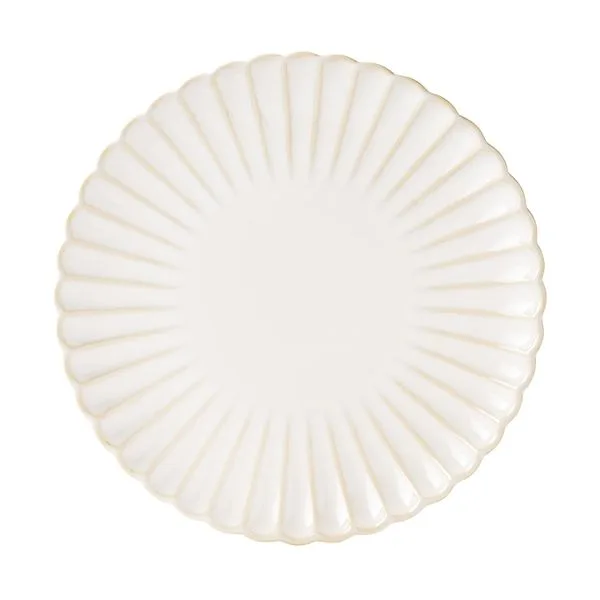 Colette Cream Scalloped Dinner Plate
