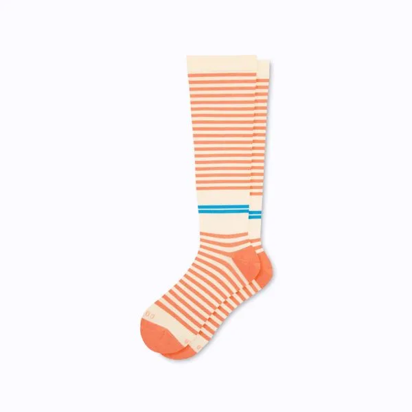 CloudCotton Compression Socks - Cream/Terra Cotta