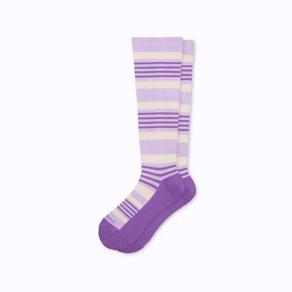 CloudCotton Knee-High Socks — Lavender / Mulberry
