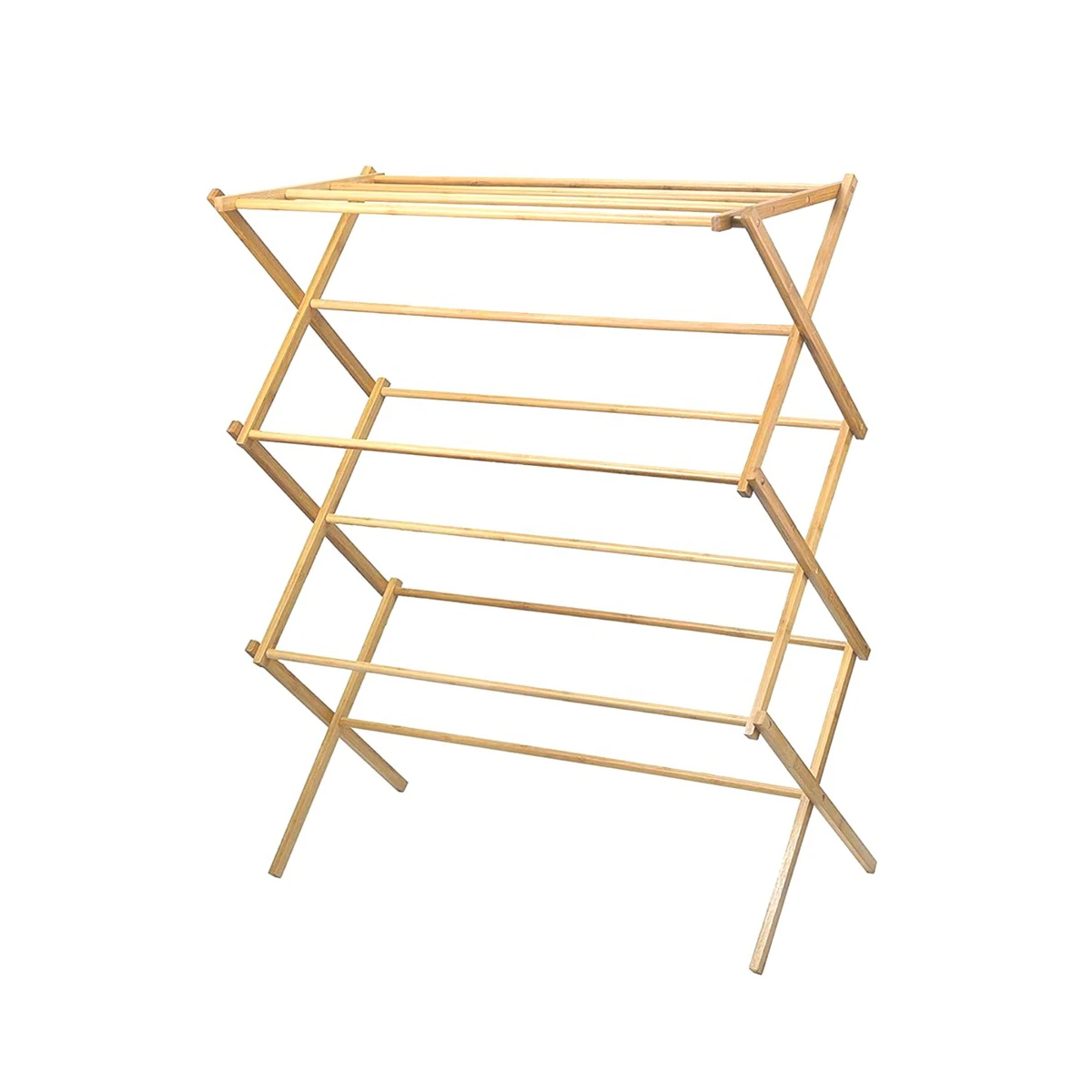 Collapsible Bamboo Clothes Drying Rack