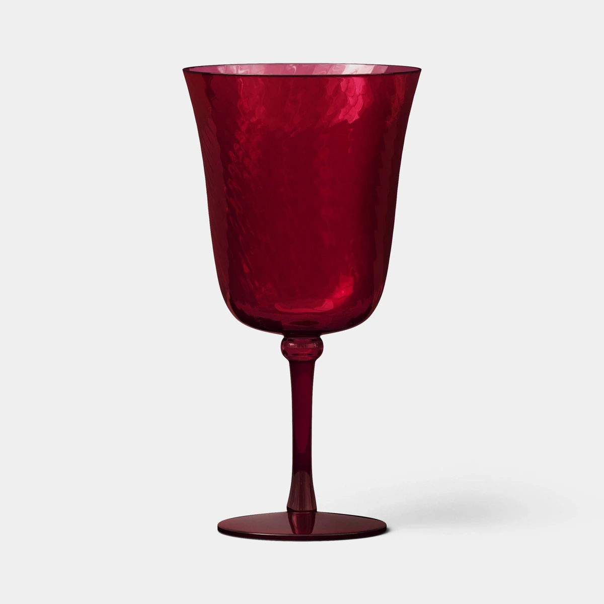 18 fl oz Ribbed Red Wine Glass