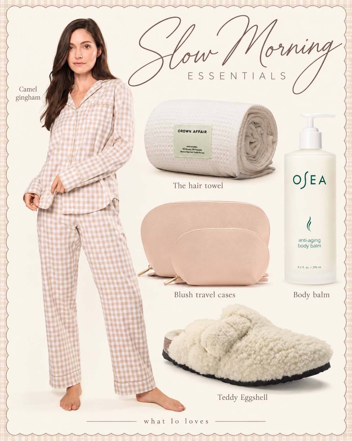 The complete approved Slow Morning Essentials collage