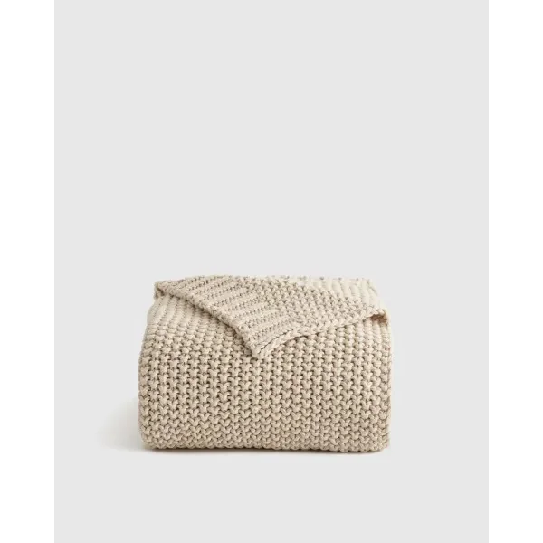 Cotton Fisherman Throw, Natural